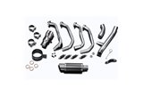 Complete exhaust system round carbon silencer 200mm kawasaki z900 2017 2019