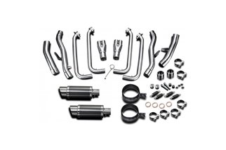 Full exhaust system round carbon silencers 200mm yamaha fjr1300 2006 2020