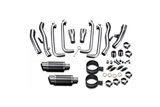 Full exhaust system round carbon silencers 200mm yamaha fjr1300 2006 2020