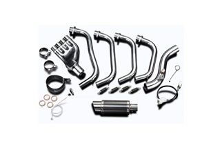 Full exhaust system round carbon silencer 200mm honda cb600f hornet 2007 2014