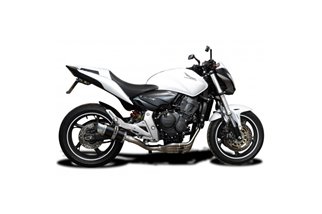 Komplette Abgasanlage runder Carbon-Schalldämpfer 200 mm Honda CB600F Hornet 2007 2014