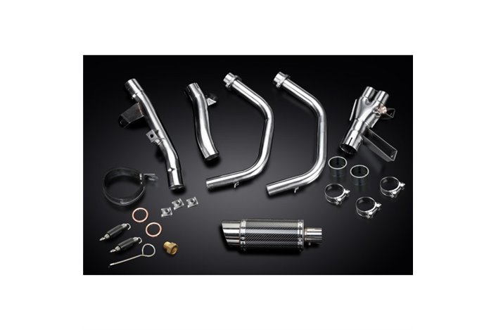 Sistema di scarico completo per Honda Cbr500R Cb500F Cb500X 13-15 Silenziatore tondo in carbonio da 200 mm