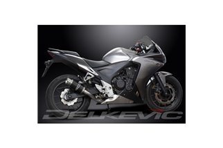 Full Exhaust System for Honda Cbr500R Cb500F Cb500X 13-15 200mm Carbon Round Muffler