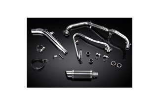 Full Exhaust System for Honda Xl125V Varadero 200mm Round Carbon Muffler