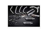 Sistema di scarico completo per Honda Cb1100Sf X11 1999-02 4-2 200mm Carbon Tondo Silenziatori