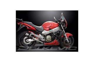 Sistema di scarico completo per Honda Cb1100Sf X11 1999-02 4-2 200mm Carbon Tondo Silenziatori