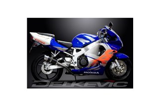 Sistema di scarico completo per Honda Cbr900Rr Fireblade 1992-99 Silenziatore tondo in carbonio da 200 mm