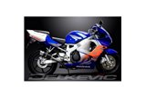 Sistema di scarico completo per Honda Cbr900Rr Fireblade 1992-99 Silenziatore tondo in carbonio da 200 mm