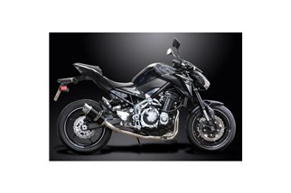 Sistema di scarico completo per Kawasaki Z900 17-19 Silenziatore tondo in carbonio da 200 mm