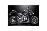 Sistema di scarico completo per Kawasaki Z900 17-19 Silenziatore tondo in carbonio da 200 mm