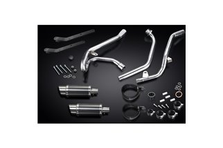 Système d'échappement complet pour Suzuki Sv650 98-02 2-2 silencieux ronds en carbone de 200mm