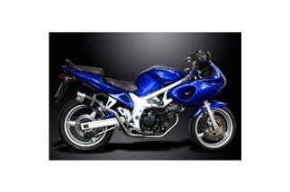 Système d'échappement complet pour Suzuki Sv650 98-02 2-2 silencieux ronds en carbone de 200mm