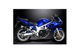 Komplette Abgasanlage für Suzuki Sv650 98–02 2–2, 200 mm runde Carbon-Schalldämpfer