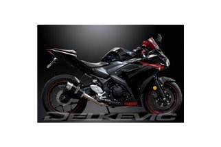 Système d'échappement complet pour Yamaha Yzf-R3 2015-20 Mt03 2017-20 200mm rond carbone