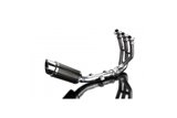 Sistema di scarico completo 200mm rotondo silenziatore. triumph street triple 675 2013 2016