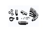 Sistema di scarico completo 200mm rotondo silenziatore. triumph street triple 675 2013 2016