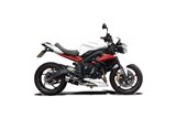 Komplette Abgasanlage mit 200-mm-Rundschalldämpfer. Triumph Street Triple 675 2013 2016