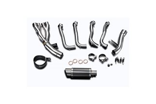 Complete exhaust system round carbon silencer 200mm yamaha fz-1 fazer 2006 2015