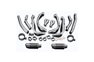 Complete exhaust system 200mm in round carbon suzuki gsx1300r hayabusa 2008 2019