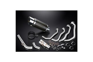 Complete exhaust system round carbon silencer 200mm kawasaki ninja 1000 sx 2020 2021