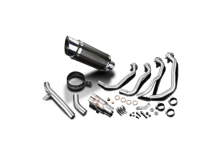 Full exhaust system round carbon silencer 200mm kawasaki z900 2020 2021