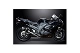 Komplette Abgasanlage für Kawasaki Zzr1400 12-20 4-2. Runde Carbon-Schalldämpfer 200 mm