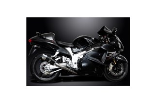 Système d'échappement complet pour Suzuki Gsx1300R Hayabusa 99-07 Decat 4-2 200 mm rond carbone