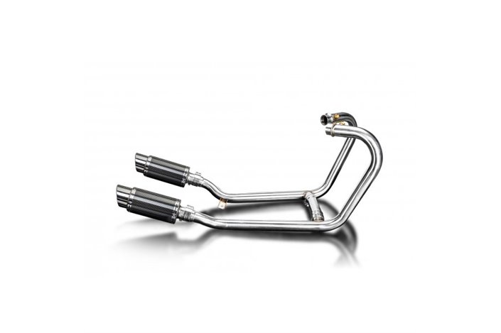 Complete Exhaust System for 1200 Thruxton R/Rs 16-22 Mini 200mm Round Carbon Fiber Muffler 2-2