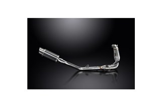 Sistema di scarico completo per Daytona 675 675R 09-12 Silenziatore tondo in fibra di carbonio 200mm 3-1 completo