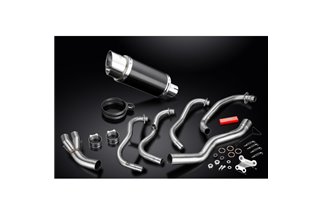 Full Exhaust System for Kawasaki Zzr600 D/E Zzr400 K/N 90-09 4-1 200Mm Round Carbon Silencer