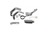 Complete silence round steel exhaust system 200mm yamaha fzs600 fazer 1998 2003