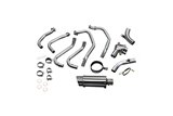 Complete exhaust system stainless steel muffler 200mm honda vfr800 1997 2001