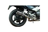 Complete exhaust system stainless steel muffler 200mm honda vfr800 1997 2001