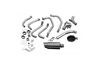 Full exhaust system stainless steel muffler 200mm honda VFR800 1997 2001