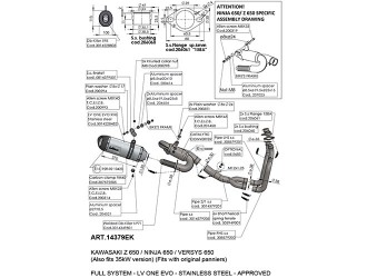 Sistema Di Scarico Completo Leovince Lv One Evo Kawasaki...