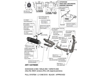 Full System Exhaust Leovince Lv One Evo Black Edition...