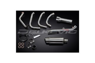 Sistema di scarico completo per Honda Cb1100Sf X11 1999-02 Full 4-1 200mm Stainless Tondo Silenziatore