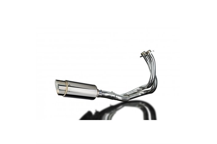 Complete exhaust system for Kawasaki Kle650 Versys 15-21 Round stainless steel silencer 200 mm