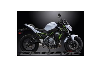 Sistema di scarico completo per Kawasaki Z650 17-22 Silenziatore tondo in carbonio da 200 mm