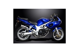 Sistema di scarico completo per Suzuki Sv650 98-02 2-2 silenziatori rotondi in acciaio da 200 mm