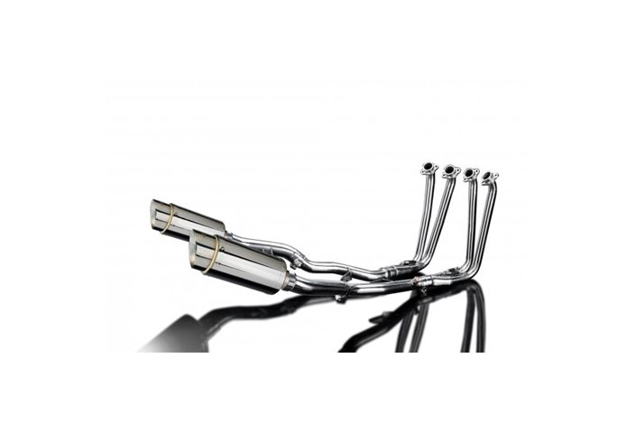 Komplette Abgasanlage für Yamaha Fjr1300 2006–2023. 200 mm runde Stahlschalldämpfer