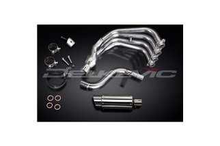 Complete exhaust system for Yamaha Xj6 Diversion 09-18 200mm round stainless steel silencer