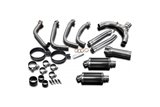 Sistema di scarico completo silenziatore rotondo in acciaio inox da 200 mm 4-1 completo honda cb650r 2019 2021