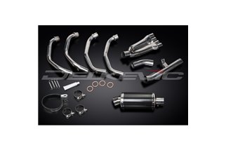 Sistema di scarico completo per Honda Cbr600F 99-00 4-1 225mm Carbon Ovale Silenziatore