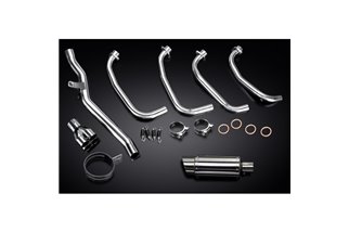 Komplette Abgasanlage für Kawasaki Zrx1100 Zrx1200 97–07 4–1, 200 mm runder Edelstahl-Schalldämpfer