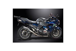 Sistema di scarico completo per Kawasaki Zzr1400 06-07 4-2 silenziatori rotondi in acciaio da 200 mm