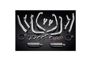 Komplette Abgasanlage für Suzuki Gsx1300R Hayabusa 08–20 4–2, runder 200-mm-Stahlschalldämpfer