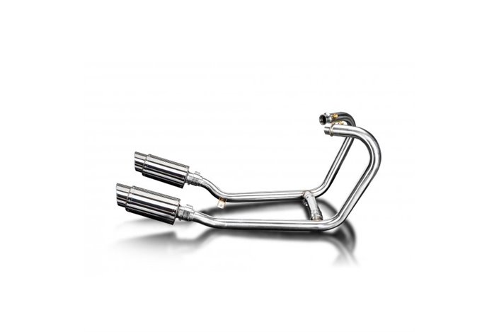 Complete exhaust system for 1200 Thruxton R/Rs 16-22 Mini 200mm Stainless Steel Round Muffler 2-2