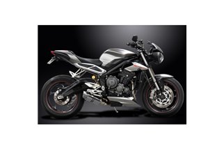 Sistema di scarico completo per Triumph Street Triple 765Rs 17-20 200mm Tondo Stainless