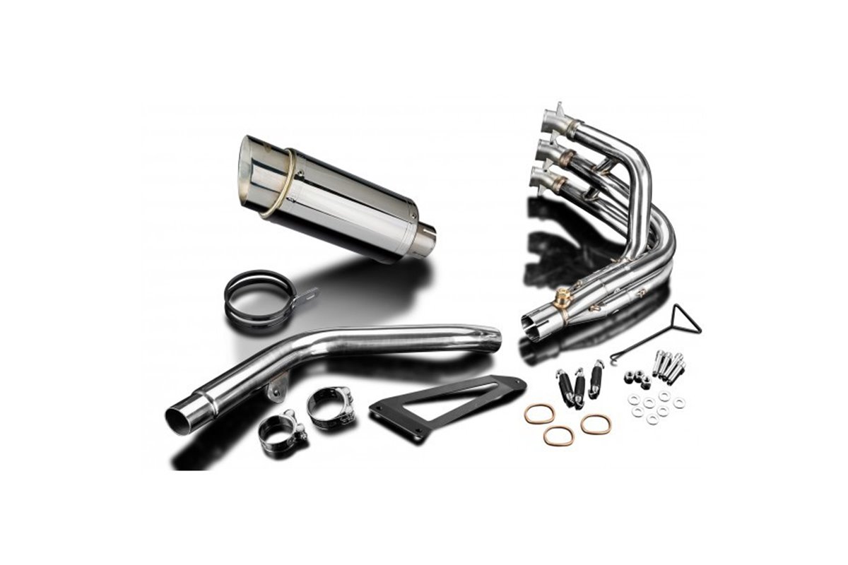 Full Exhaust System for Daytona 675 675R 09-12 200Mm Stainless Round Silencer 3-1 Complete